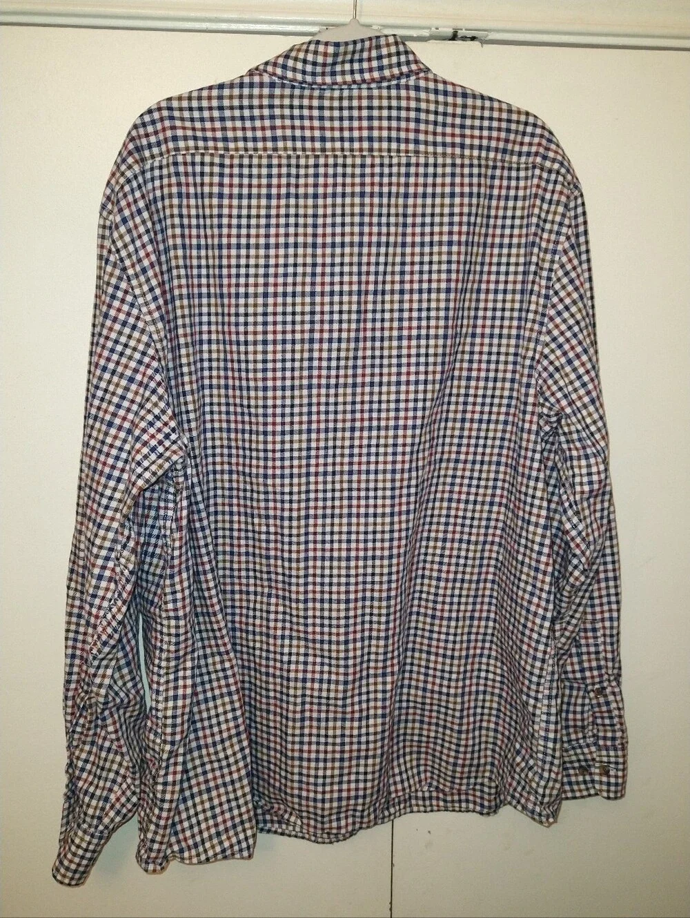 Banana Republic Untucked Fit Plaid Long Sleeve Button Down Shirt Men's sz XXL.